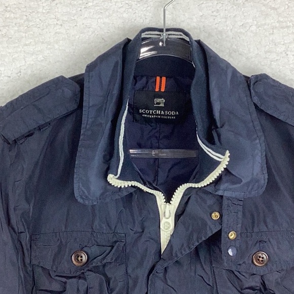 Scotch & Soda Men’s Large Full Zip Navy Blue Lightweight Jacket. - Picture 2 of 16
